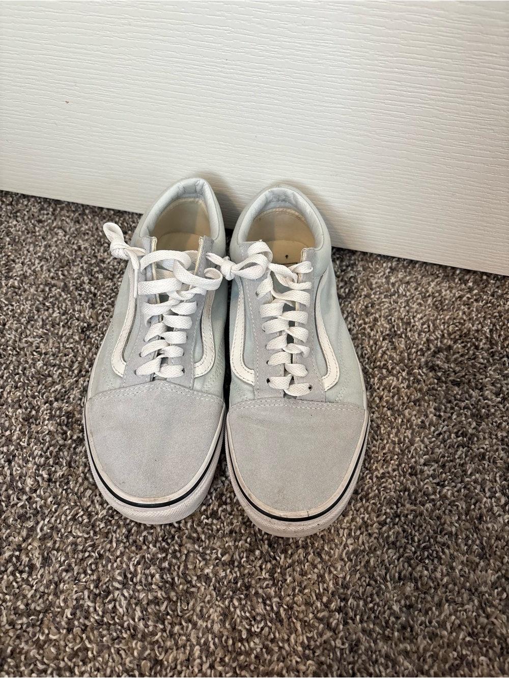 Vans Low-Top Sneakers in Light Blue and White